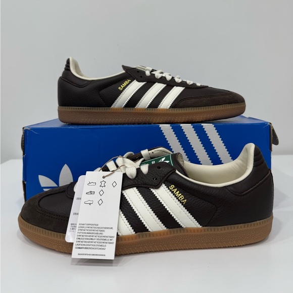 adidas Other - Adidas Samba OG Dark Brown Gum Sneakers Shoes JR0891 Men's Size 8 Brand New